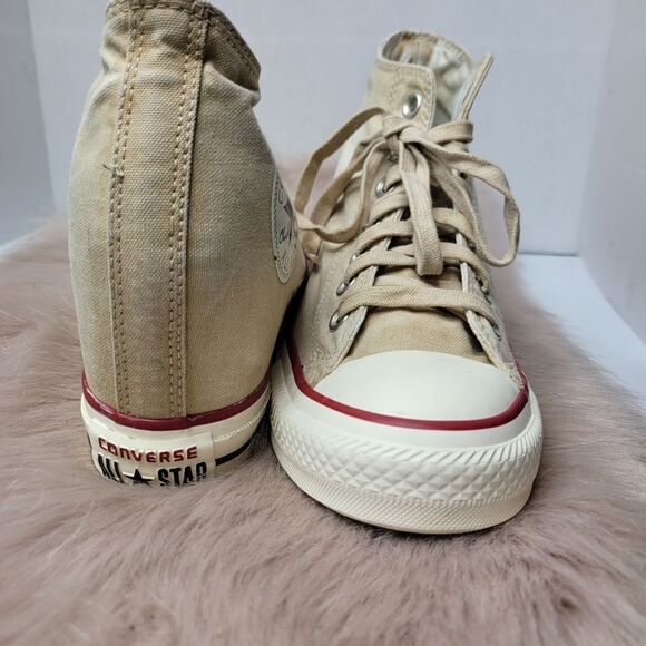 Converse Chuck Taylor All Star Lux Mid Hidden Wedge Sneaker Shoes Size8 - Picture 8 of 12